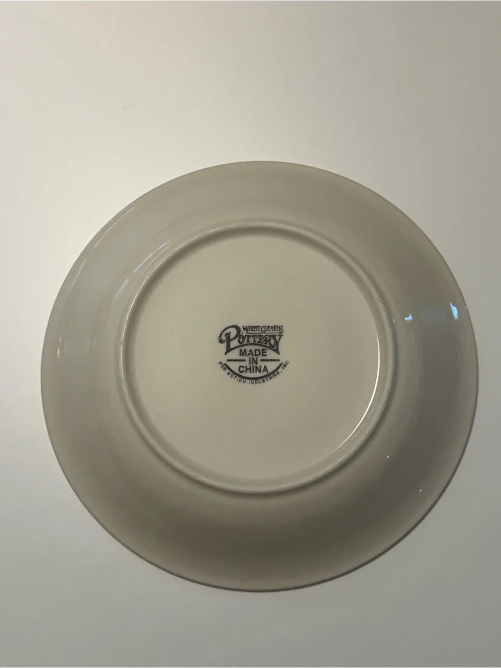 Vtg Mount Clemens Pottery Ceramic Pumpkin Pie Recipe Plate Dish, 11 Inch Deep